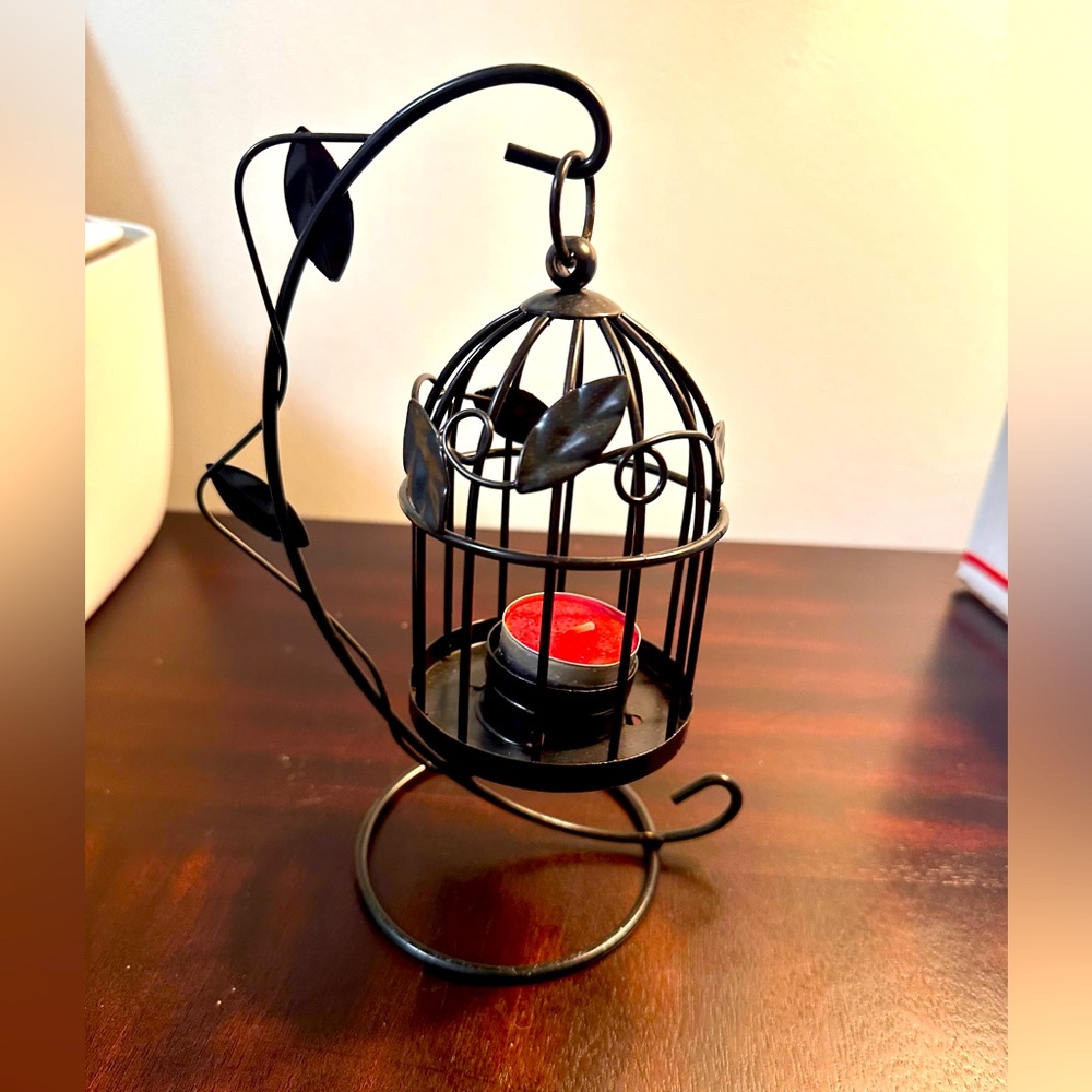 Tea Candle Bird Cage Decor